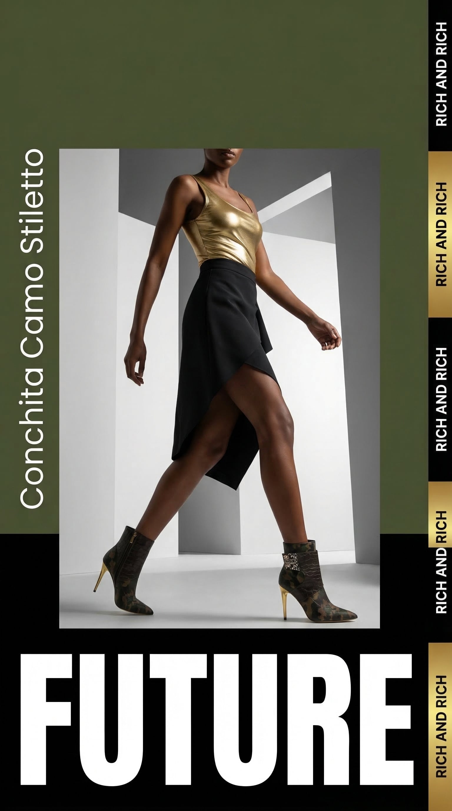 Rich and Rich Conchita Camo Future Women's Stiletto