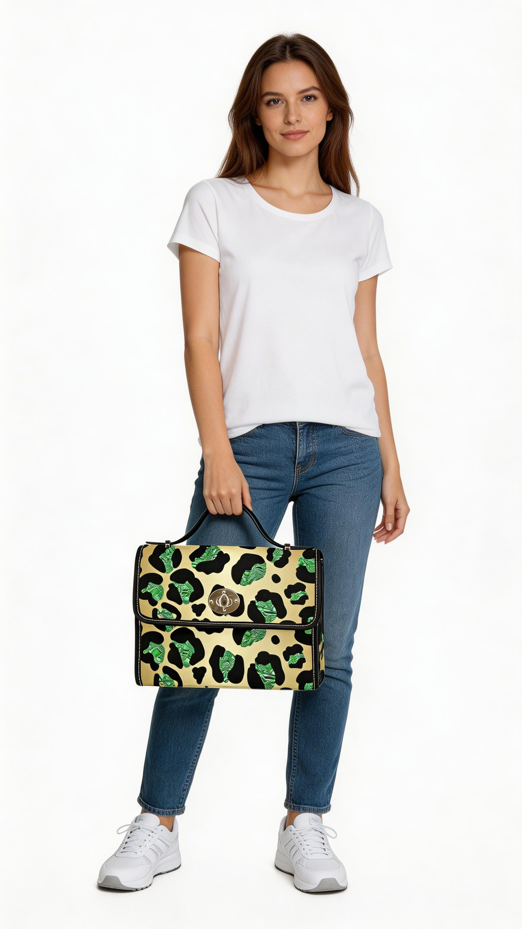 Rich and Rich Emerald Safari Waterproof Canvas Women's Shoulder Bag