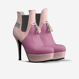 Platform pump with decorative tassel detail and raised platform, handcrafted in Italy — additional view 6