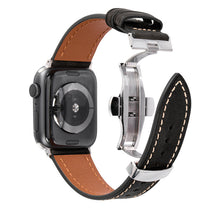 Load image into Gallery viewer, Luxury Leather Butterfly Buckle Band for Apple Watch
