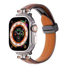 Load image into Gallery viewer, Professional Magnetic Leather Band for Apple Watch - Adjustable Stainless Steel Buckle, Stylish for Men &amp; Women
