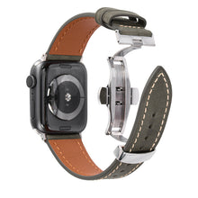 Load image into Gallery viewer, Luxury Leather Butterfly Buckle Band for Apple Watch
