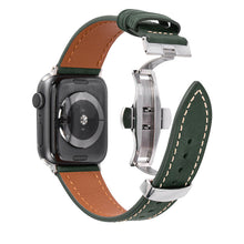 Load image into Gallery viewer, Luxury Leather Butterfly Buckle Band for Apple Watch
