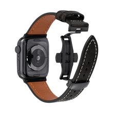Load image into Gallery viewer, Luxury Leather Butterfly Buckle Band for Apple Watch
