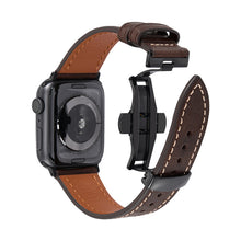 Load image into Gallery viewer, Luxury Leather Butterfly Buckle Band for Apple Watch
