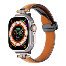 Load image into Gallery viewer, Professional Magnetic Leather Band for Apple Watch - Adjustable Stainless Steel Buckle, Stylish for Men &amp; Women
