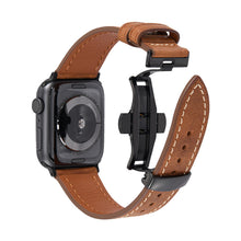 Load image into Gallery viewer, Luxury Leather Butterfly Buckle Band for Apple Watch
