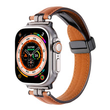Load image into Gallery viewer, Professional Magnetic Leather Band for Apple Watch - Adjustable Stainless Steel Buckle, Stylish for Men &amp; Women
