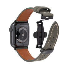 Load image into Gallery viewer, Luxury Leather Butterfly Buckle Band for Apple Watch
