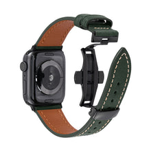 Load image into Gallery viewer, Luxury Leather Butterfly Buckle Band for Apple Watch
