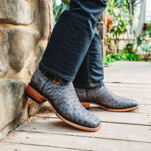 Load image into Gallery viewer, Soto Boots Mens Out of the Wild Black Ostrich Print Boots H50031
