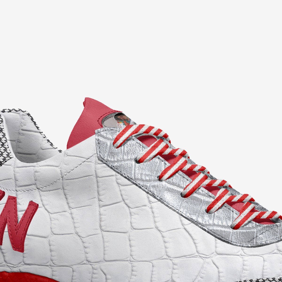 Rich and Rich Saucysass Retro Bold Runner Red and White Women's Sneakers