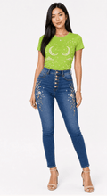 Load image into Gallery viewer, Celestial Moon &amp; Stars Graphic Denim &amp; Tee Set - Rich and Rich Homeopportunities
