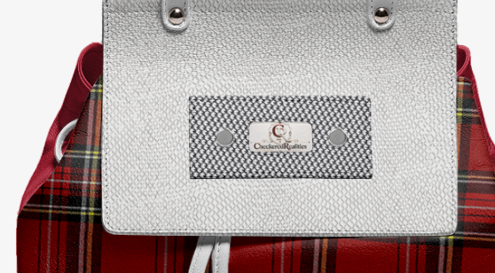 Rich and Rich CheckeredRealities Red Women’s Italian Leather Luxury Bag