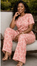 Load image into Gallery viewer, Rich &amp; Rich Women's Pink Giraffe Print Side-Tie Top &amp; Wide-Leg Pants Set - Rich and Rich Homeopportunities
