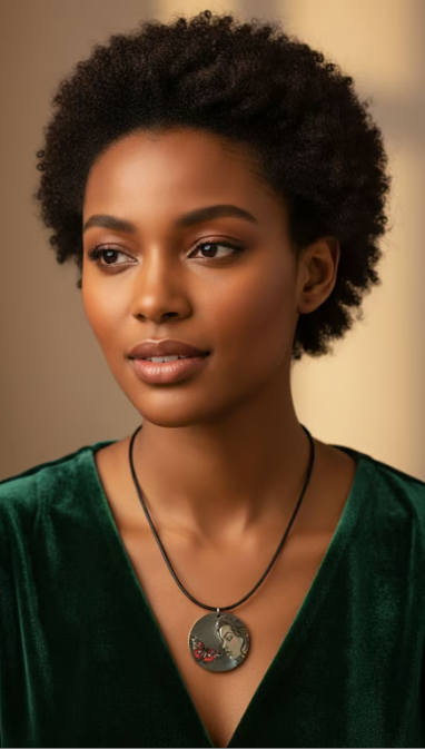 R&RH Artistic Graphic Jewelry Designs Wooden Pendant Necklace Organic