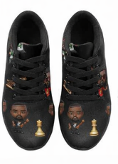 Rich and Rich Kids Black or White Caricature Toons Sneakers