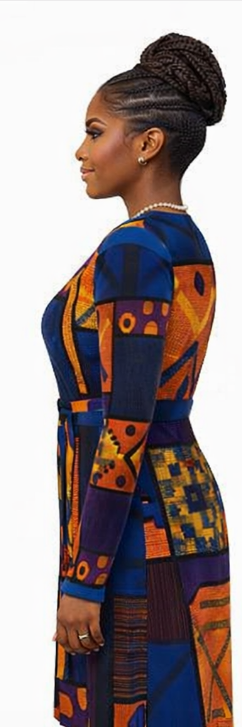 Rich and Rich Orange Pattern Women's Wrap Dress