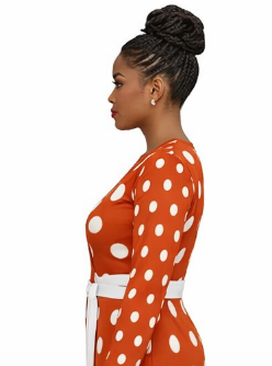 Rich and Rich Orange Polka Dot Women's Designer Wrap Dress