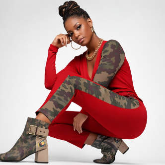 Rich and Rich Pretty Luiiloviie Luxe Heel Belt High Top Womens Boot