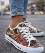 Rich and Rich LuiiLoviie Womens Red Caricature Low Top Sneaker