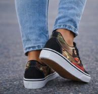 Rich and Rich LuiiLoviie Womens Red Caricature Skateboarding Shoes
