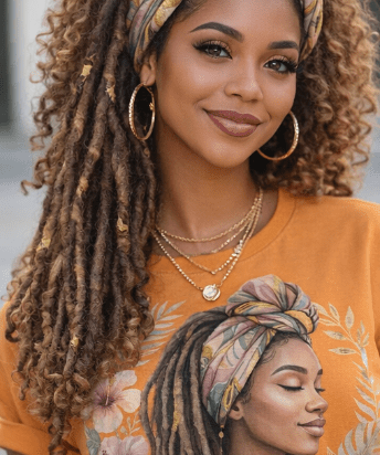 Women's orange crewneck T-shirt with Rooted in Grace graphic print — alternate view