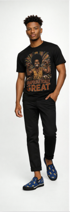 Rich and Rich Unapologetically Great Men's Black T-Shirt