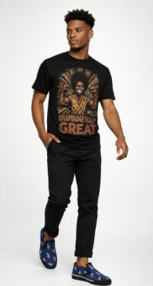 Rich and Rich Unapologetically Great Men's Black T-Shirt