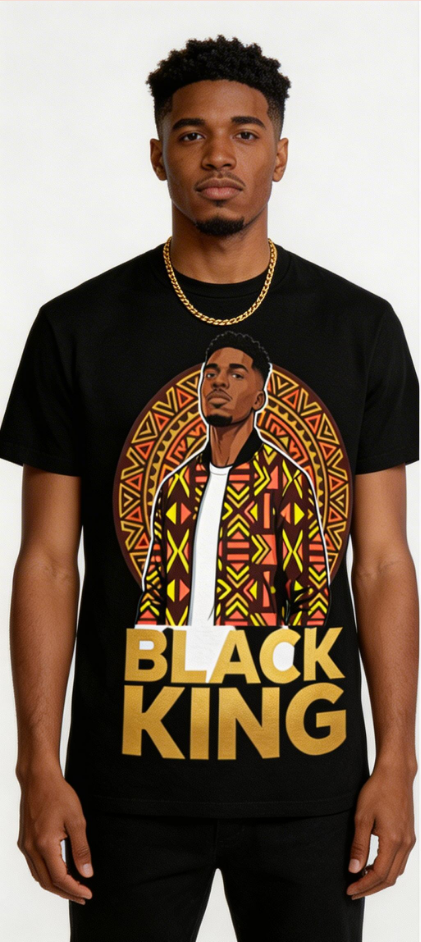 Rich and Rich Black King Men’s Black T-Shirt | Graphic Tee | Soft Polyester Statement Shirt