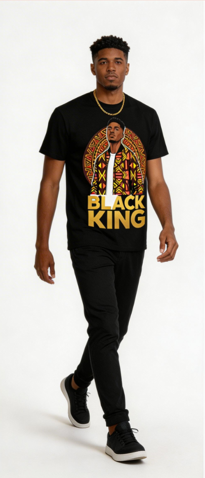 Rich and Rich Black King Men’s Black T-Shirt | Graphic Tee | Soft Polyester Statement Shirt