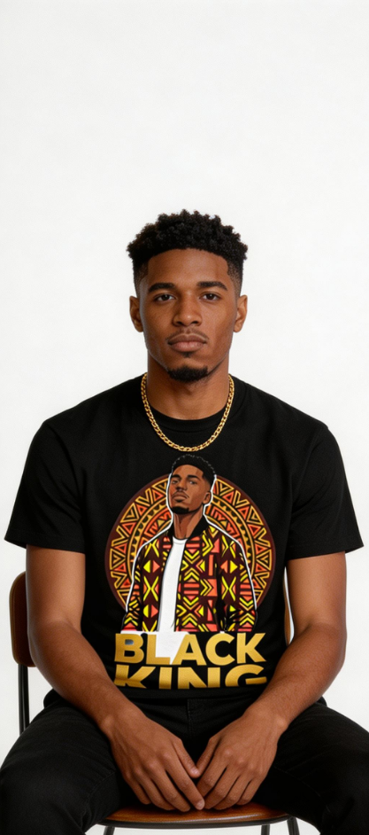 Rich and Rich Black King Men’s Black T-Shirt | Graphic Tee | Soft Polyester Statement Shirt