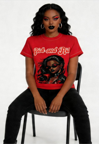Rich and Rich Women’s Bold Graphic Red Tee