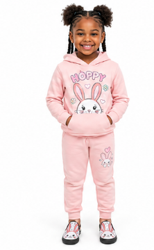 Rich and Rich Girls Pink Bunny Slip-On Canvas Shoes | Cute Bunny Print Kids Sneakers