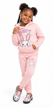 Rich and Rich Girls Pink Bunny Slip-On Canvas Shoes | Cute Bunny Print Kids Sneakers