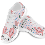 Pink girls' running shoes with bunny motif, polyester upper and EVA sole — additional view 15