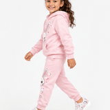 Pink girls' running shoes with bunny motif, polyester upper and EVA sole — additional view 6