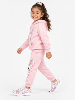 Rich and Rich Girls Pink Bunny Running Shoes | Lightweight Kids Athletic Sneakers
