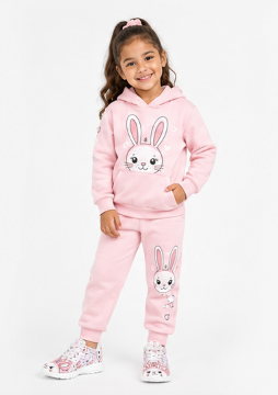 Rich and Rich Girls Pink Bunny Running Shoes | Lightweight Kids Athletic Sneakers
