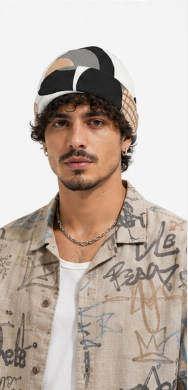 Rich and Rich Adult and Kids Circular Dimension Beanie Hat | Reversible Designer Winter Beanie