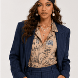 Reversible double-layered beanie with circular dimension print for adults and children — additional view 10