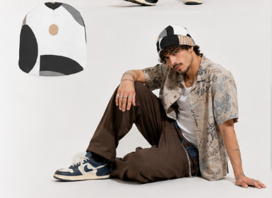 Rich and Rich Adult and Kids Circular Dimension Beanie Hat | Reversible Designer Winter Beanie