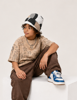 Rich and Rich Adult and Kids Circular Dimension Beanie Hat | Reversible Designer Winter Beanie