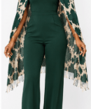 Emerald ranch-inspired tassel scarf in imitation cashmere with fine-hemmed edges