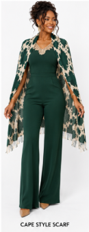 Rich and Rich Emerald Ranch Chic Women’s Tassel Scarf | Soft Designer Imitation Cashmere Wrap
