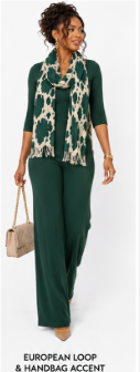 Rich and Rich Emerald Ranch Chic Women’s Tassel Scarf | Soft Designer Imitation Cashmere Wrap