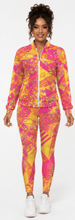 Load image into Gallery viewer, Rich and Rich Yellow and Pink Geometric Yoga Leggings and Jacket Set | Women’s Printed Activewear Outfit - Rich and Rich Homeopportunities
