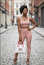 Load image into Gallery viewer, Rich and Rich TatooFushion Women’s Italian Leather Pink and White Designer Luxury Bag - Rich and Rich Homeopportunities
