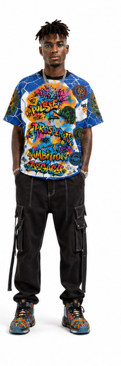 Rich and Rich Men's Blue Prosperity Pulse T-Shirt