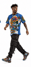 Load image into Gallery viewer, Rich and Rich Men's Blue Prosperity Pulse T-Shirt - Rich and Rich Homeopportunities
